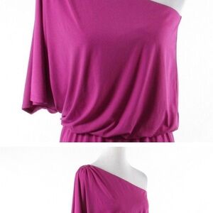 White House Black Market pink blouson dress 6